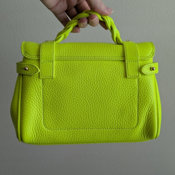 Mulberry Mini Alexa In Neon Yellow - Picture 4 of 16